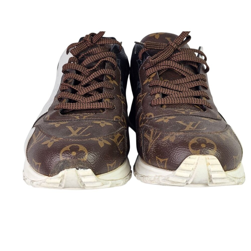 LOUIS VUITTON Monogram LV Sneakers Shoes Mens Lace Up Run Away UK 10 / US 11 - Picture 6 of 13